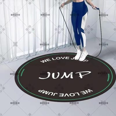 Tapis de sol circulaire pour corde à sauter, tapis d'exercice de saut, tapis de fitness d'intérieur, tapis de yoga, épais, antidérapant, coussin de sport 100x100cm