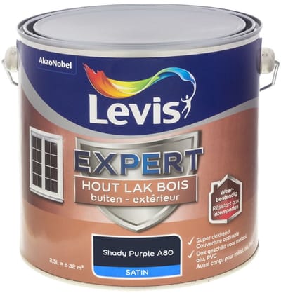 Levis - Expert Hout Lak Buiten Satin Mix - Shady Purple A80 - Mengverf - 2,5 L