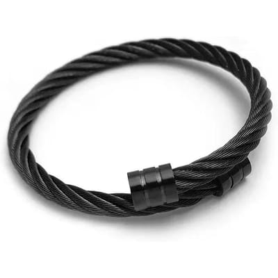 Heren Armband RVS Ketting Heren Armband Punk Hand Accessoires Vintage Polsband Mannelijke Sieraden Mode Armband Cadeaus black