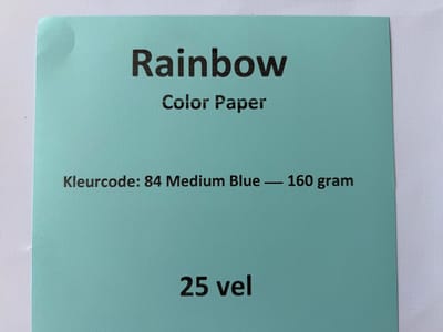 Rainbow Kl-84 Medium blauw 25 vel 160 gram papier