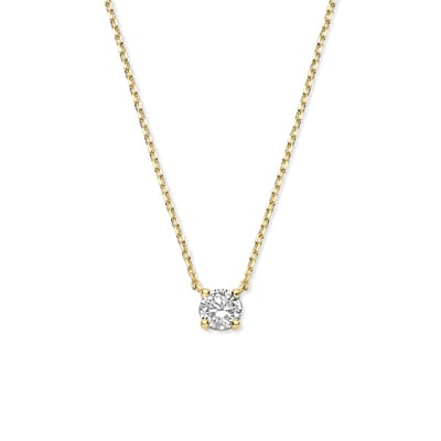 Sparkle14 Ketting Zirkonia 0,8 mm 42 cm - Goud