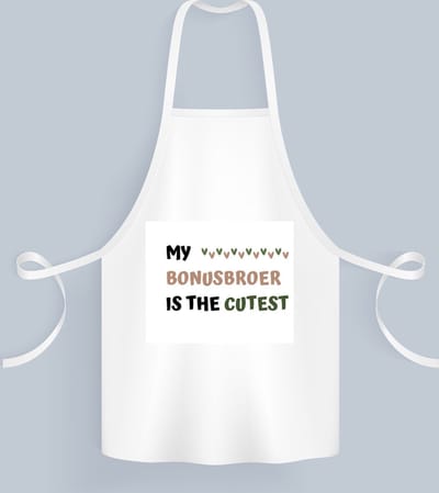 Akyol - my bonusbroer is the cutest Keukenschort - Broer - schattige bonusbroer - verjaardagscadeau - verjaardag - cadeau - cadeautje voor broer - broer artikelen - kado - geschenk - gift - 82 bij 71 cm