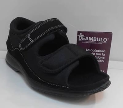 PODARTIS Unisex diabetesschoenen Deambulo open - Zwart - Maat 36 (SA501)