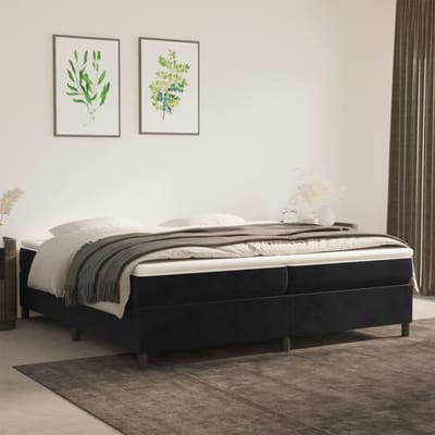 Vidaxl Bedframe Zonder Matras, Zwart, 200X200 Cm, Fluweel