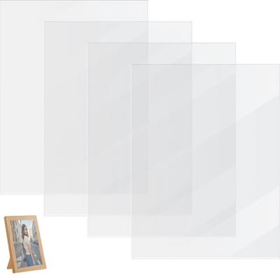 Acrylplaten Set - Kunststof Vellen - Hobby Schilderen - Glashelder Lichtgewicht - A4 Formaat - Transparant