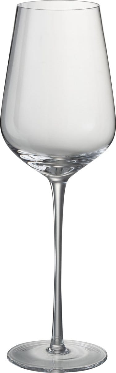 J-Line glas witte wijn - kristalglas - transparant - 6 stuks