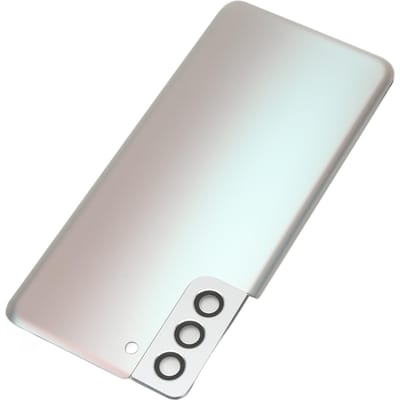 Vervangende achterkant van glas voor Samsung Galaxy S21 Plus Achterkant van glas met vooraf geïnstalleerde cameralens Zilver zilver