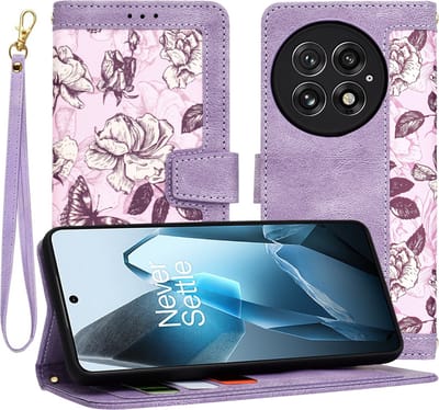 Hoesje geschikt voor OnePlus 13 - Techsuit FlipCraft Book Wallet Case met koord - Mysterious Purple