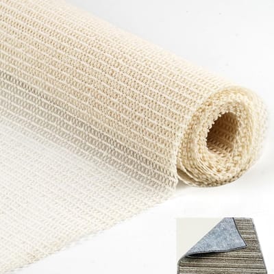 Antislipmat voor tapijt - houder voor bankkussens - hoge grip - multifunctionele antislipmat geschikt voor tapijten, houten vloeren, auto's, keukens, woningen en kantoren - gebroken wit - 120 x 200 cm
