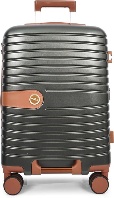Hardshell Koffer - Reiskoffer Spinner - Reizen Organiseren - Vier Dubbele Wielen - 56x35x24 cm - Grijs