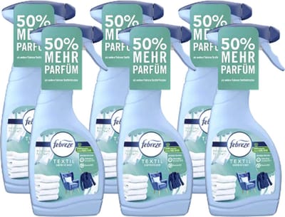 Lenor Febreze Textielverfrisser Spray - VOORDEELVERPAKKING - Pure Freshness | 6x 500ml | Verwijdert nare geuren