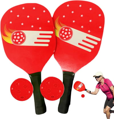Balpeddelset Kinderen - Buiten rackets - Sport en spel - Vergroot speeloppervlak - 2 rackets 2 ballen - Multicolor