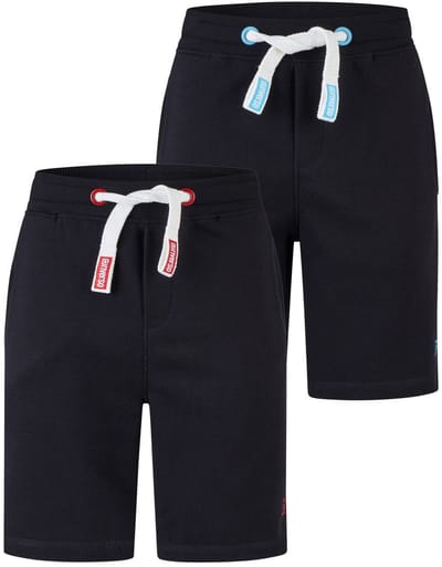 riverso Heren Short RIVBrian 2 Pack regular/straight Zwart S Volwassenen Sweatshorts / Zomershorts met Trekkoord