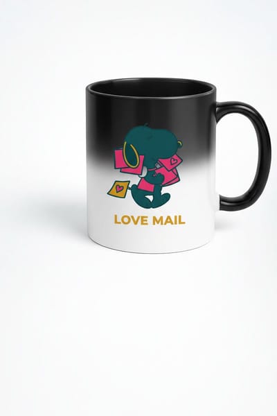Magische Mok Woodstock 'Love Mail' - Peanuts Warmtegevoelige Mok - Liefdespost Cadeau