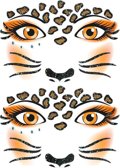 Unieke Herbruikbare Leeuwin Tattoos voor Halloween, Cosplay, Festivals en Make-up Stijl