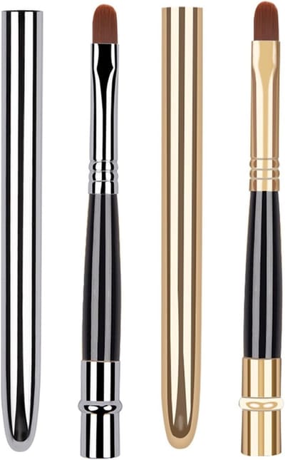 Set van 4 Professionele Lippenpenselen voor Make-up, Ideaal voor Reizen en Perfect voor Vrouwen en Meisjes