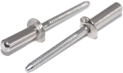 Afdichtblindklinknagels - Popnagels gesloten vorm - Waterdichte verbindingen maken - Roestvrij staal V2A - 64x20 mm 6 stuks - Zilverkleurig