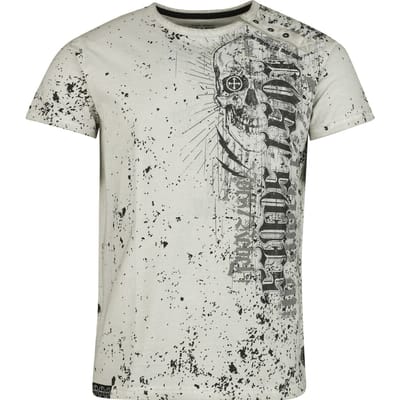 Rock Rebel by EMP - Rock Shirt met lange mouwen - Skulls & Splatter Longsleeve - S tot XXL - voor Mannen - grijs