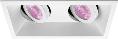 Inbouwspot Altin met Philips HUE White and Color - inbouwspot - Wit - dubbele verdiepte spot - Voor binnen / woonkamer / keuken / slaapkamer - IP20 - GU10 - Buitendiameter: Dubbele spot - boorgat: Vierkante uitsparing - min. Inbouwdiepte: 90MM
