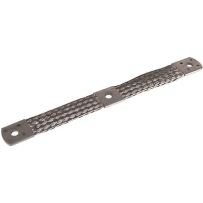 Dehn Overbruggingsvlecht Al 50mm L 300mm Met 3x10,5 bevestigingsgaten - 377115