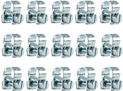 Dailygoods- Slangklemmen 15 Stuks - RVS Slangklemmen - Slangklemtang - Slangklem Assortiment - Slangklem RVS - Duurzaam en Waterdicht