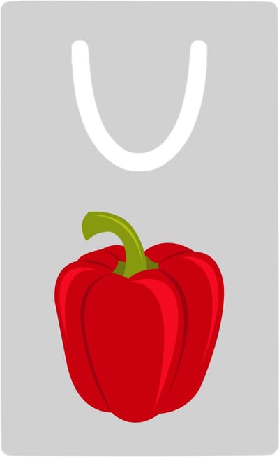 Hacebo® - Rode Paprika metalen boekenlegger - Groente - Groente liefhebbers - paprika - vruchtgroente - puntpaprika Bladwijzer boekenleggers - 7.6 cm x 5cm