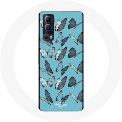 Vivo Y72 vlinderblauw hoesje als achtergrond