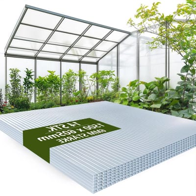 Polycarbonaat Platen - Dubbelwandige Platen - Broeikas Bedekken - UV Bestendig Slagvast - 150 x 60.5 cm - Transparant