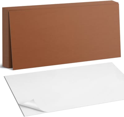 Coloray Plaktegels - Bruin Zelfklevende Wandtegels - 40 cm x 20 cm - Bruin Plaktegels - 10 stuks - Rechthoek PVC Tegels - Plaktegels Badkamer - Vloertegels Zelfklevend - Vinyltegels Vloer Zelfklevend - Portugese Tegels