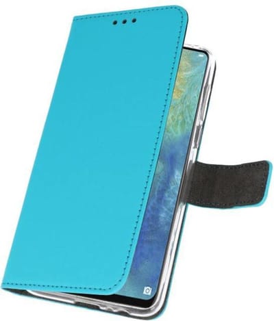 Booktype Telefoonhoesjes - Bookcase Hoesje - Wallet Case - Geschikt voor Huawei Mate 20 X - Blauw