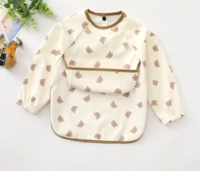 Akyol - Slabbetje - kliederschort - Lente - zomer slab - teddybeer - Baby peuter slabber - wasbaar - herbruikbare slabber - eten zonder te smeren - slabber voor kleine kinderen