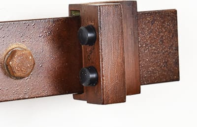 Barnwoodweb Schuifdeursysteem - Recht Roest Uitvoering - Complete Set met 200 cm (2 x 100cm) Rail in Roestkleur