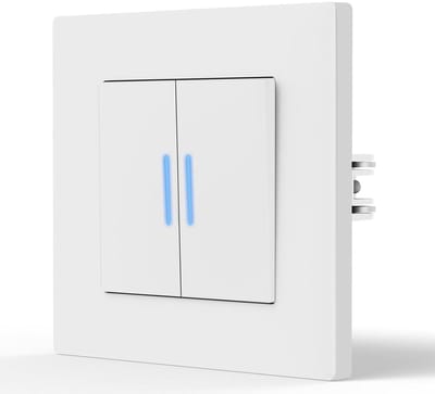Lichtschakelaar Inbouw - Wand Schakelaar - Snel Aanpassen - Met LED Indicatie - 86mm Standaard - Mat Wit