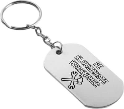 Akyol - de klunzichste werknemer sleutelhanger - Werknemer - familie vrienden collega - cadeau - 54 x 29mm