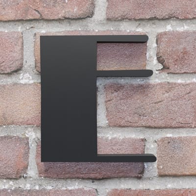 Huisnummer Broadway E zwart - Huisnummerbord - 10 cm - zelfklevend