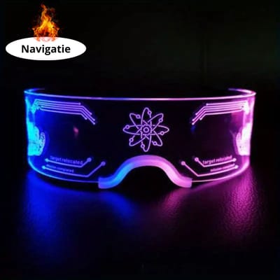 Livano - Festival Bril - Rave - Space - Techno - Freaky Glasses - Heren - Dames - Zonnebril - Led 2