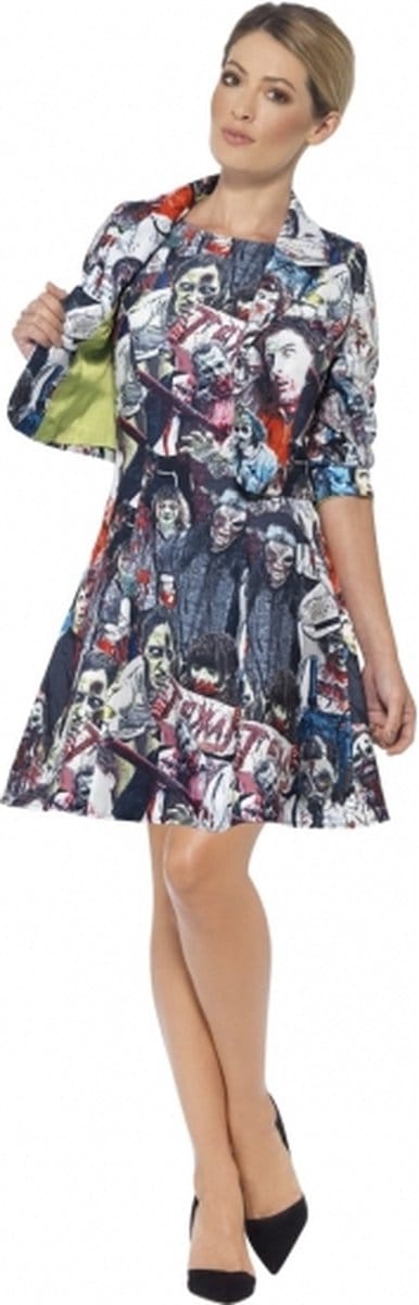 Zombie print kostuum voor dames 36/38