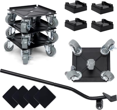 Meubeltransportrollers set - 5 wielen 360° draaibaar - max 500 kg - ideaal voor het verhuizen van meubels - SnelShoppen