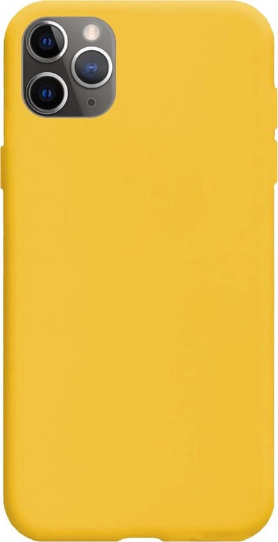 Hoes - Geschikt voor Apple iPhone 11 Pro - Sterk & Shockproof - Hoesje Cover - Siliconen Case - Geel
