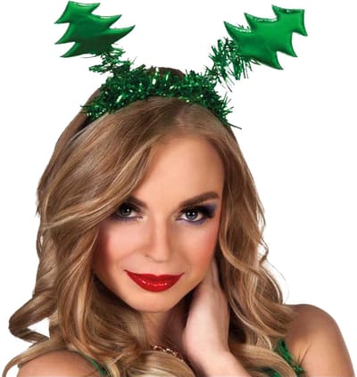 Kerstboom tiara voor kinderen en volwassenen.