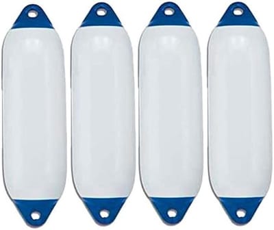 Boot Stootwillen Set - Botsing Beschermers - Varen en Aanleggen - Vier Verschillende Maten - F0 tot F3 - Wit Blauw