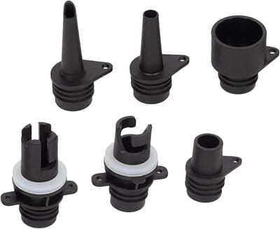 Ventieladapter Set - Pomp Adapter - Watersport Accessoires - Meerdere Mondstukken - Diameter 2.3cm - Zwart