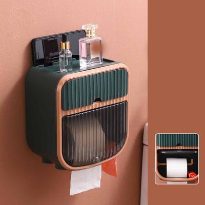 Multifunctionele Toiletpapierhouder Waterdichte Toiletpapier Opbergdoos Wandmontage Tissuebox Badkamer Papieren Tissue Houder