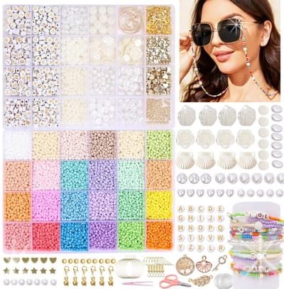 Kralen om te rijgen, 3 mm, 13000 stuks, vriendschapsarmbanden zelf maken, letterkralen, witte kralen, ketting zelf maken