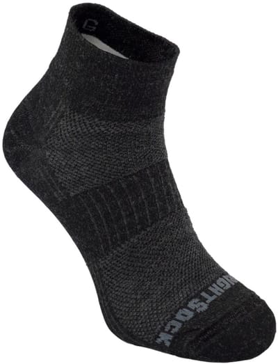 Wrightsock Coolmesh Merino Quarter - Donkergrijs/Lichtgrijs - 34-37