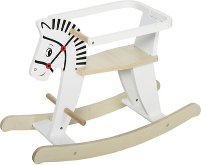 HOMCOM Kinderschommelpaard - Hout - 68x26x48cm - Wit