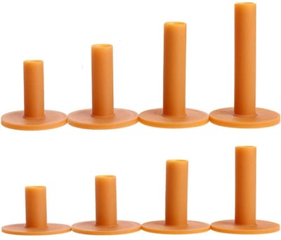 Dailygoods- Golfaccessoires Set van 8 - Rubber Golf Tee - Diverse Hoogtes 35mm/42mm/54mm/60mm/65mm/70mm/75mm/80mm - Duurzaam Rubber - Geschikt voor Binnen/Buiten - Professionele Kwaliteit - Golftees