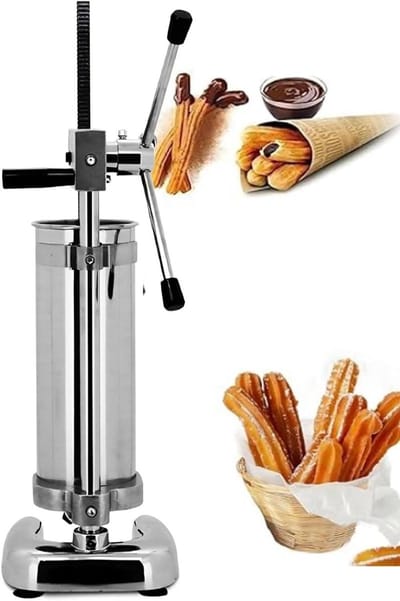 Churros Maker - Deeg Pers - Gebak Maken - Roestvrij Staal - 3 Liter - Zilverkleurig