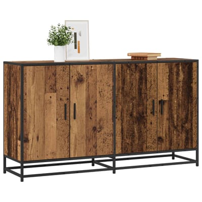 vidaXL - Dressoir - Oud - hout - 134 - x - 35 - x - 76 - cm - Bewerkt - hout