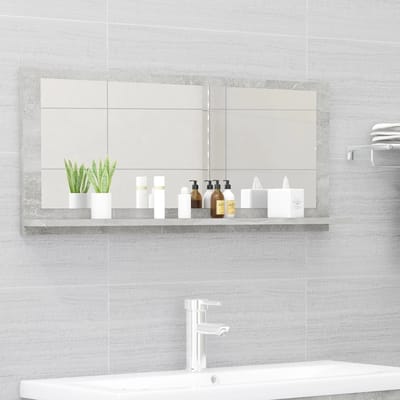 vidaXL - Badkamerspiegel - 90x10,5x37 - cm - spaanplaat - betongrijs